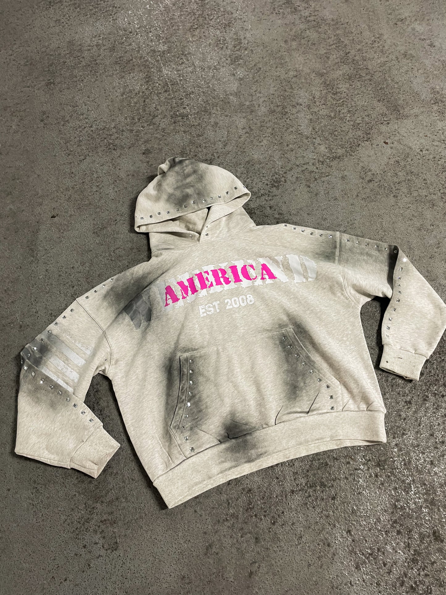 "Weekend America" Rhinestone Hoodie